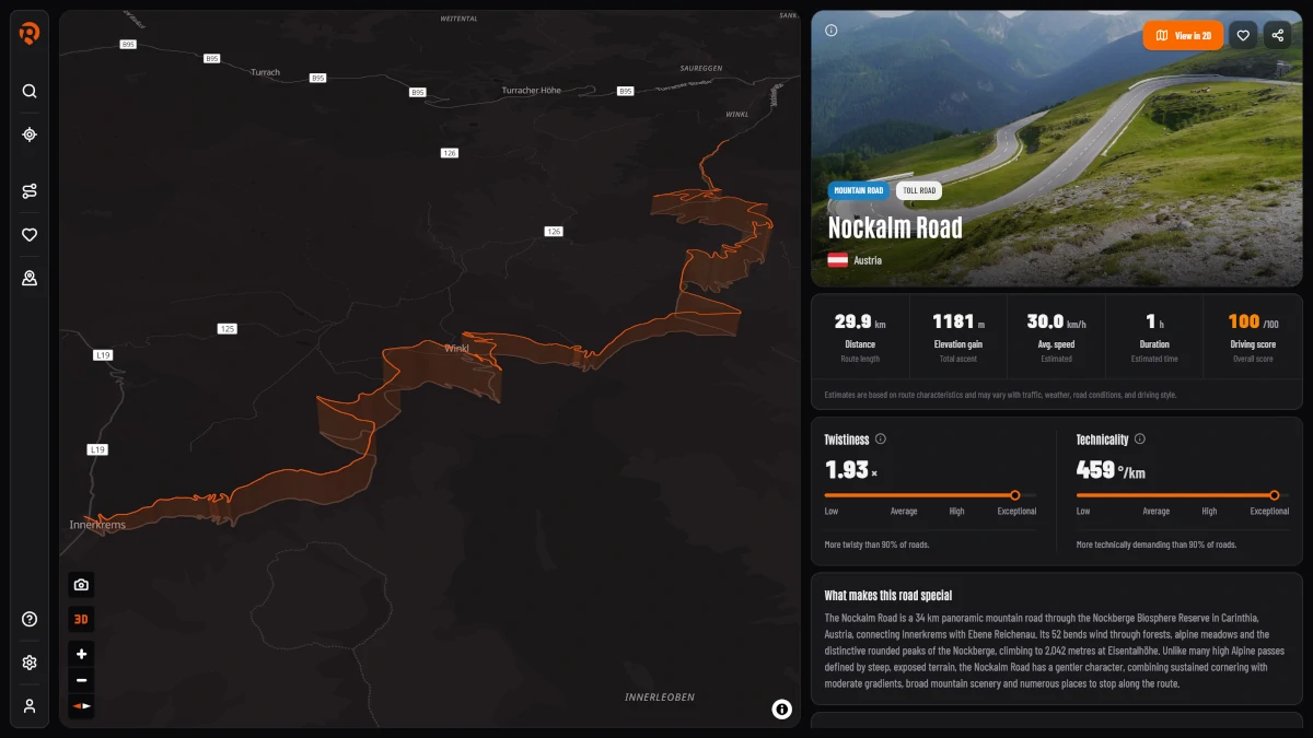 Roudz road detail page