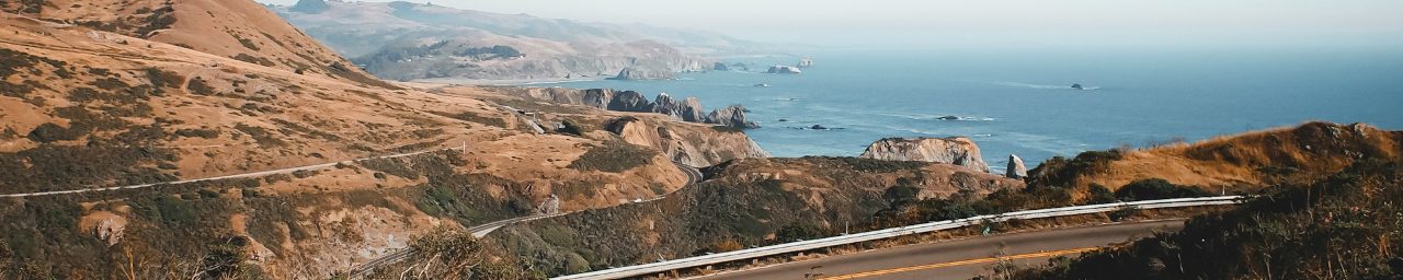 Driving roads in California