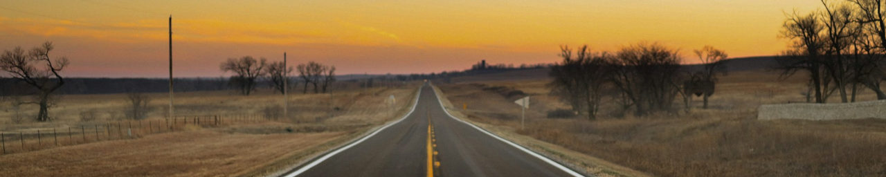 Driving roads in Kansas
