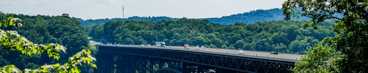 Driving roads in West Virginia